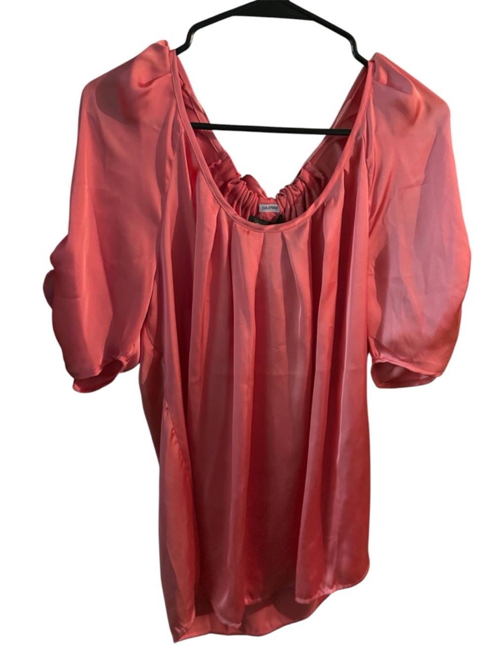 Spense Coral-Pink Puff Sleeve Blouse